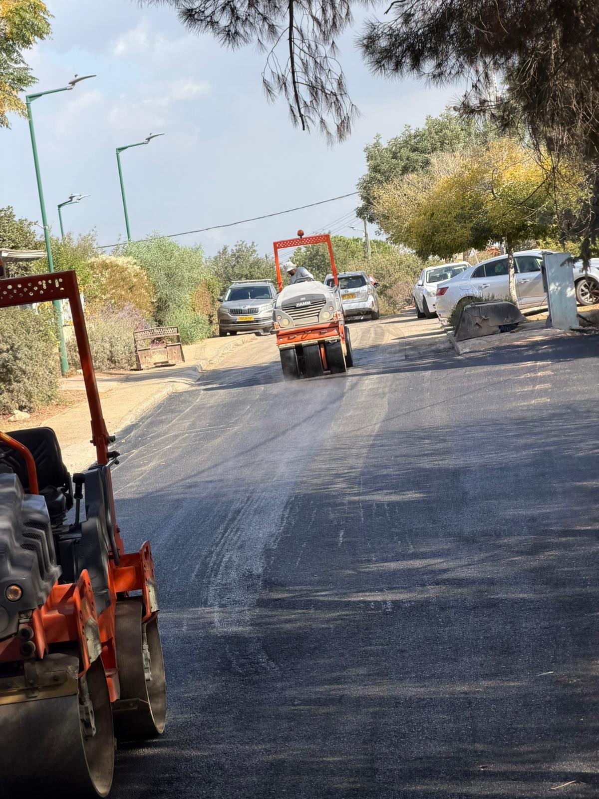 דרך קיימת לאחר חידוש שכבת האספלט